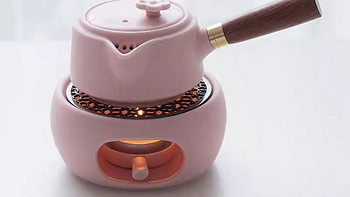 陶瓷家用藤编提梁壶茶壶日式煮茶温茶器蜡烛套装加热保温茶炉底座