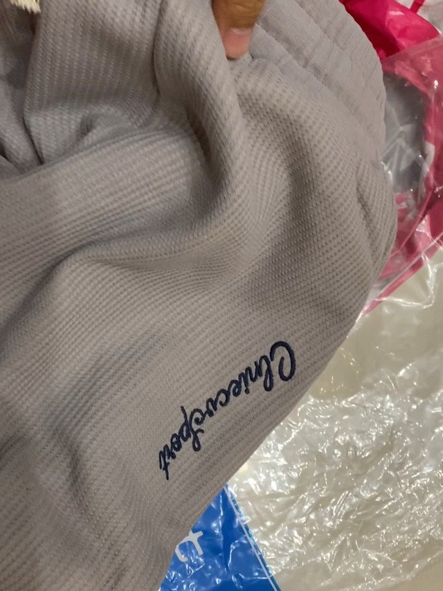 一顿快餐价格入手的真维斯华夫格加绒卫裤