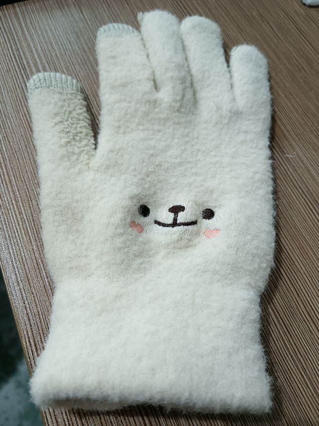 超级可爱的加绒防寒手套！！