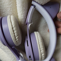 紫色蓝牙耳机头戴式