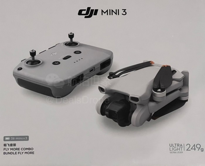 网传丨大疆将发布 Mini 3 无人机，更轻巧，38分钟续航