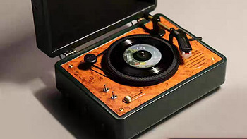 巫1900甲壳虫3寸三寸黑胶唱片机蓝牙音响音箱便携送儿童节日礼物