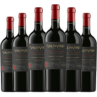 智利瓦帝维索酒庄（VinaValdivieso）18个月橡木桶陈酿迈坡谷单一园赤霞珠干红葡萄酒整箱装750mL*6