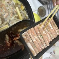 冬天火锅必备的羊肉卷