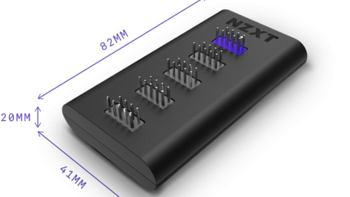 解决你USB设备太多供电不足的问题——NZXT 恩杰 IU03 Internal USB Hub 一分四集线分接器开箱