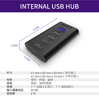 解决你USB设备太多供电不足的问题——NZXT 恩杰 IU03 Internal USB Hub 一分四集线分接器开箱