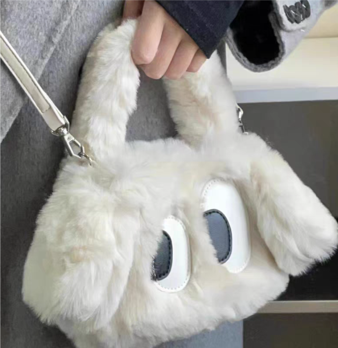 miearvl kgds毛绒大眼小狗手提包包