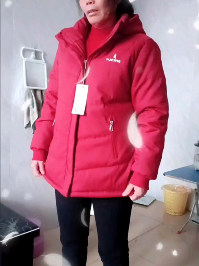 啄木鸟正品休闲羽绒棉服女冬季2022新款棉衣