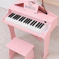 班妮尔儿童三角钢琴木质玩具益智公主女孩迷你电子琴生日礼物弹奏