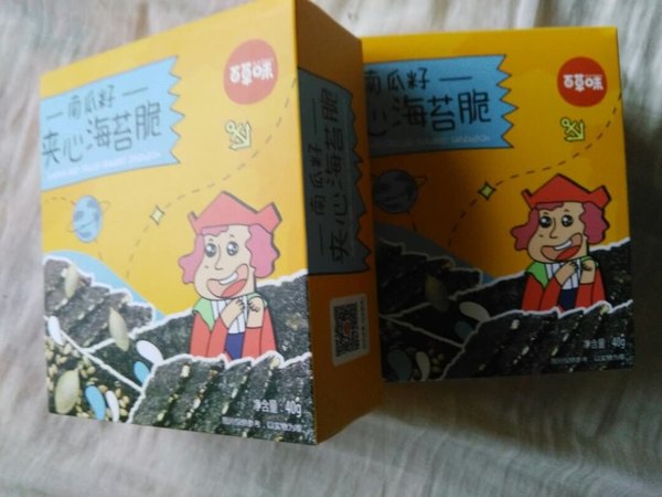 海苔夹心脆，疏松可口，口味独特，是一款非