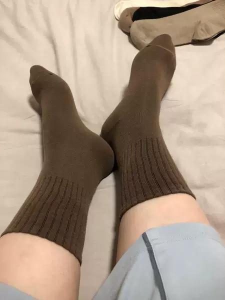 堆堆袜加厚纯棉中筒袜无骨月子袜冬季女袜棉