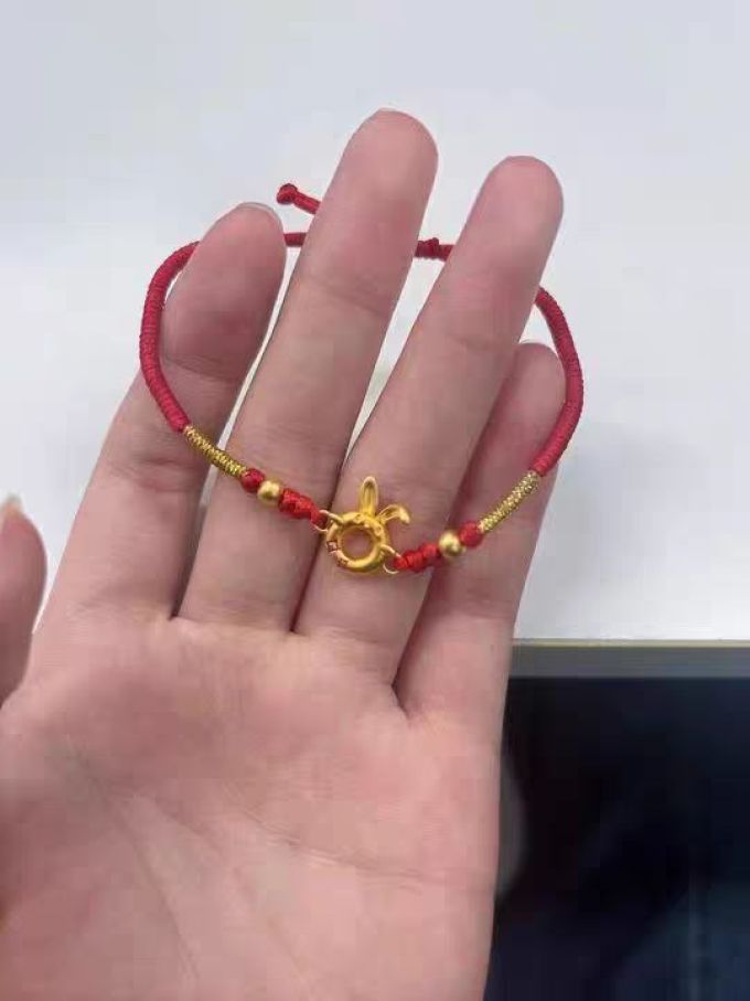 秦福炫黄金手镯/手链/脚链
