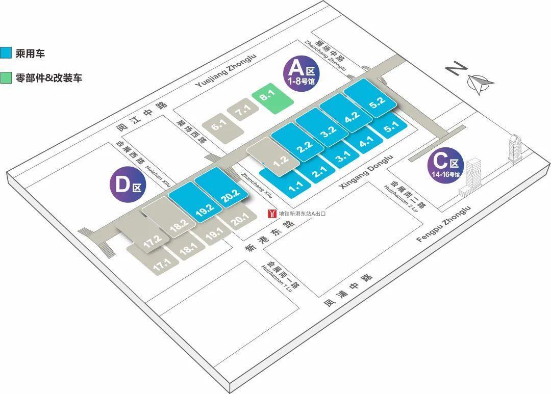 详情>本届广州汽车展共使用广交会展馆a区全部13个展厅及b区3个展厅