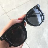 方形简单粗框墨镜半透男女同款