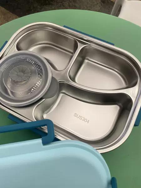 不锈钢保温饭盒小学生专用分隔食品级304