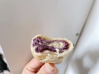 低脂低糖的紫薯芋头饼