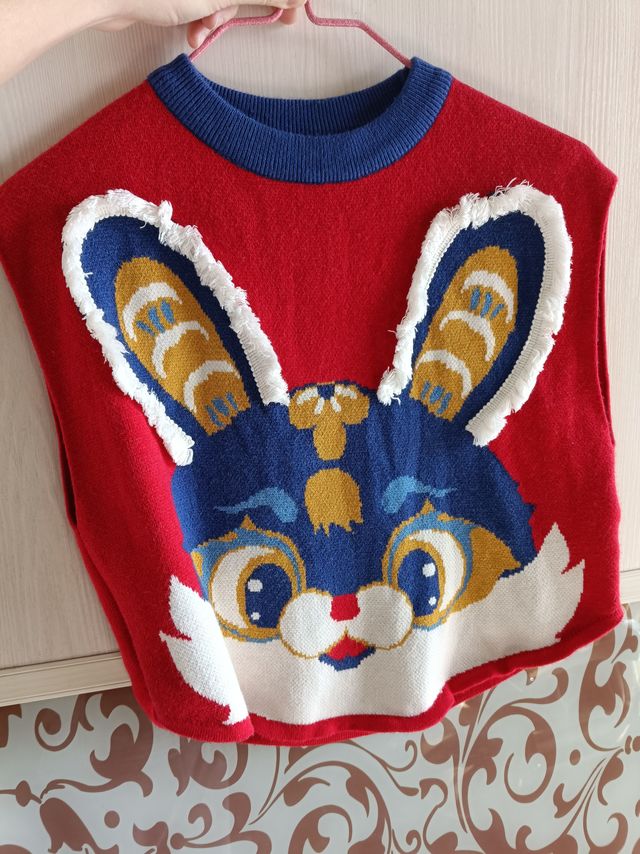送小孩这件超级可别的兔兔马褂，真好看！