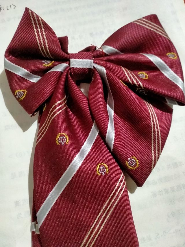 日系格子领结毕业女领