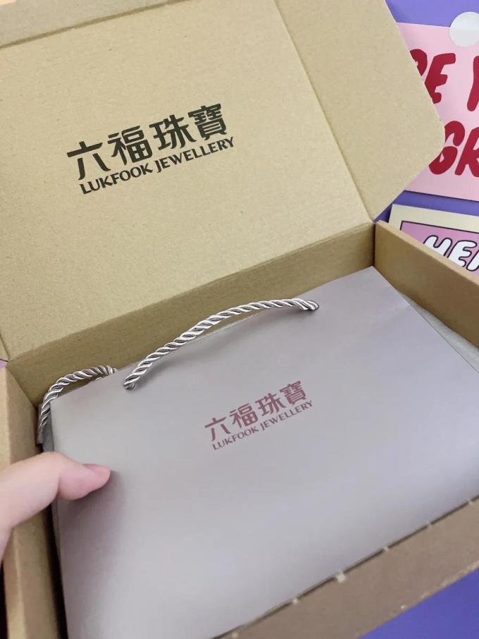 六福珠宝黄金吊坠