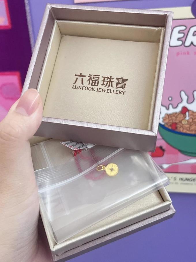 六福珠宝黄金吊坠