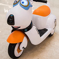 大卫贝肯儿童电动摩托车三轮车男女孩可坐人充电瓶玩具车周岁礼物