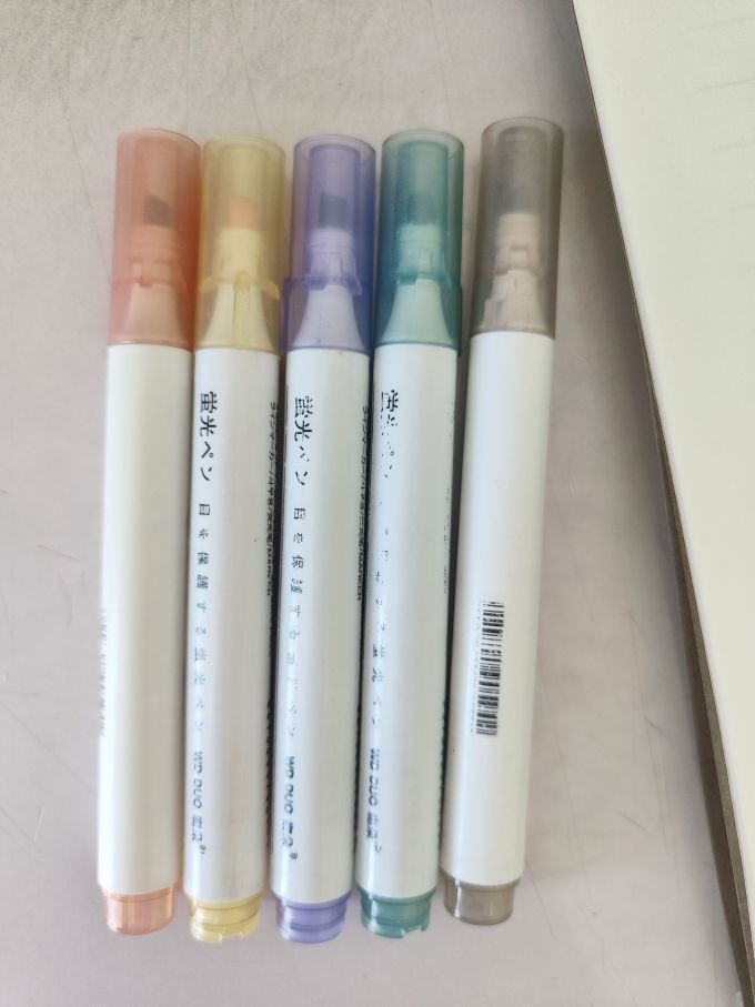 集物社莫兰迪荧光笔淡色系荧光标记笔大容量