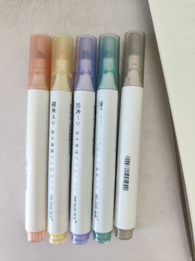 集物社莫兰迪荧光笔淡色系荧光标记笔大容量