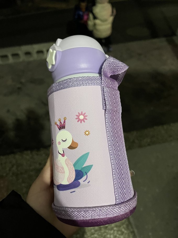 星星图案紫色保温杯_什么值得买
