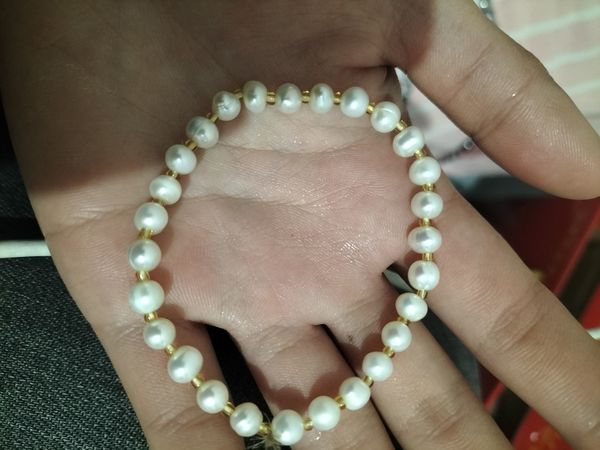 简约风法式白色珍珠手链