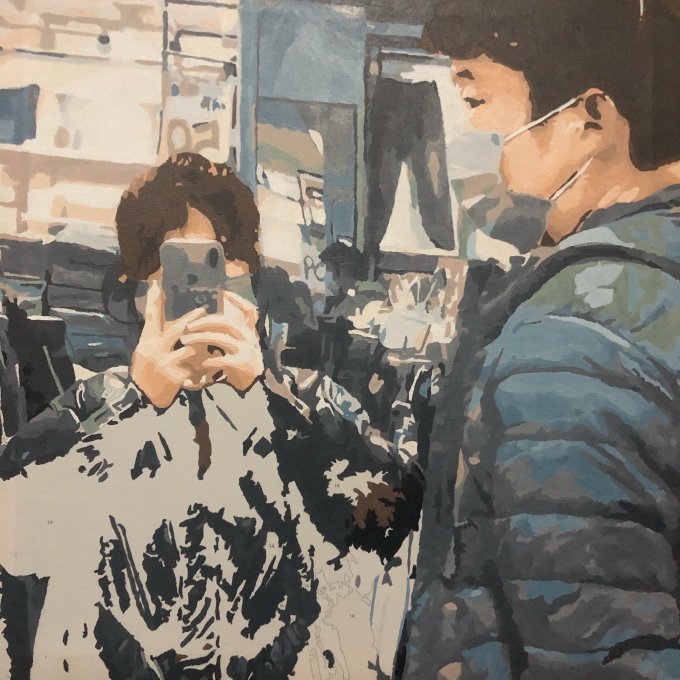 自油自画装饰摆件