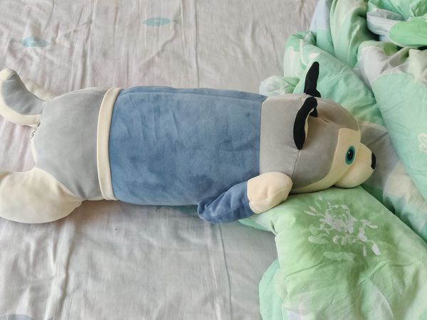 甜蜜哈士奇毛绒玩具抱枕