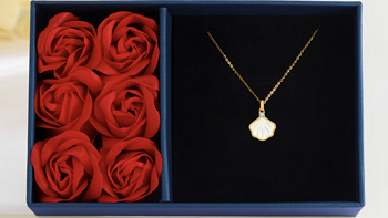 情人节礼物怎么选，不妨送给女友一条金光闪闪的项链！