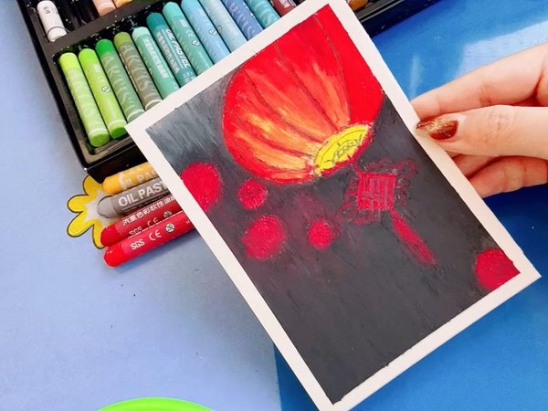 油画棒沉浸式体验🎨大红灯笼高高挂🏮