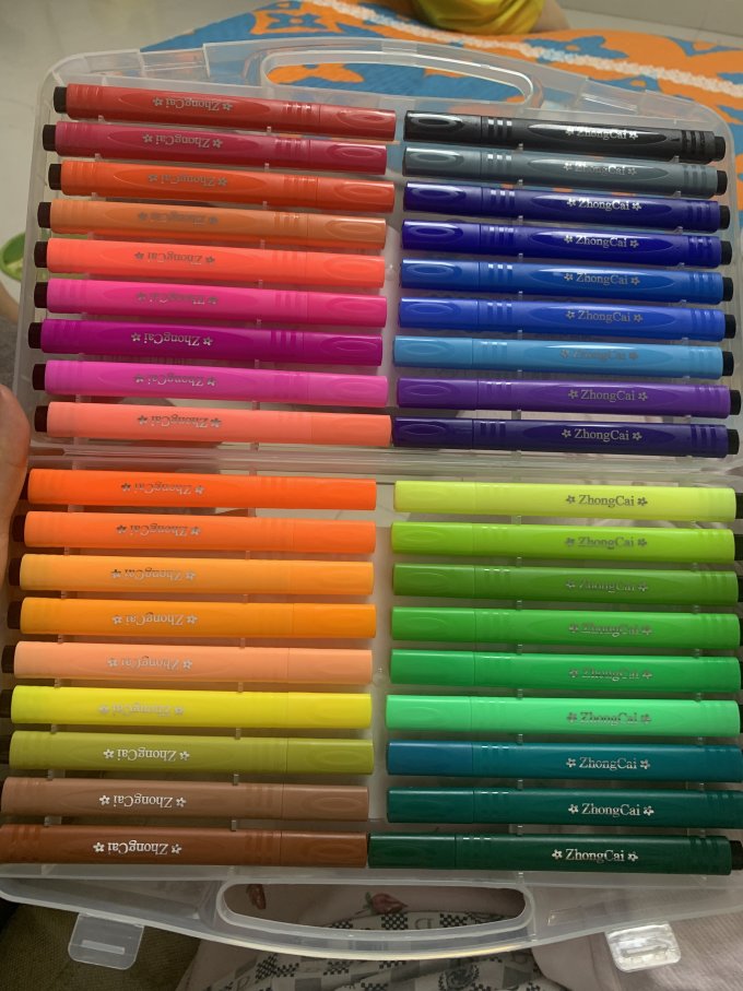 中彩981水彩笔36色大容量可洗儿童画笔