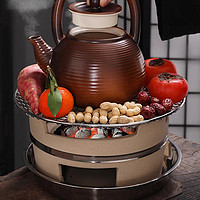 围炉煮茶一套炭火炉家用陶瓷煮茶壶碳烤网户外煮茶炉烧水壶煮茶器