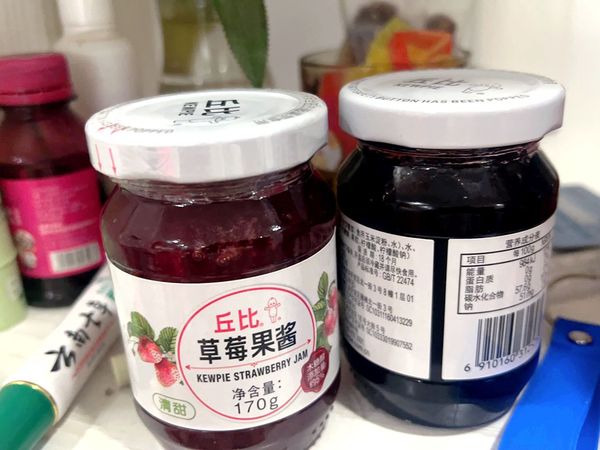 丘比果酱苹果酱蓝莓酱草莓酱