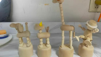 简约创意木偶可动木质动物摆件桌面装饰摆拍礼物