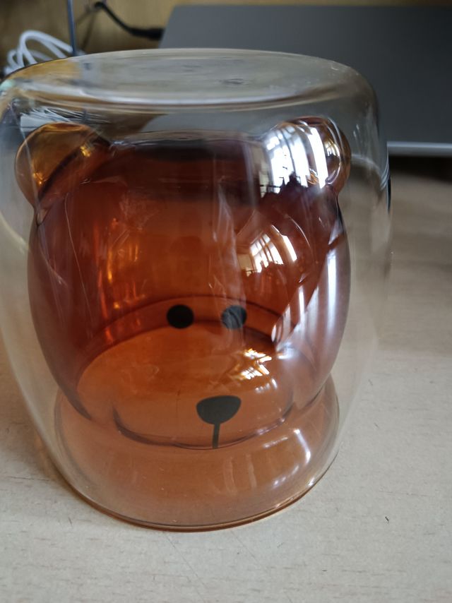 超级可爱的小熊玻璃杯！❤️