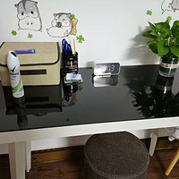 凡社电脑桌台式 极简约北欧调节桌腿书桌学习桌办公家用玻璃桌子