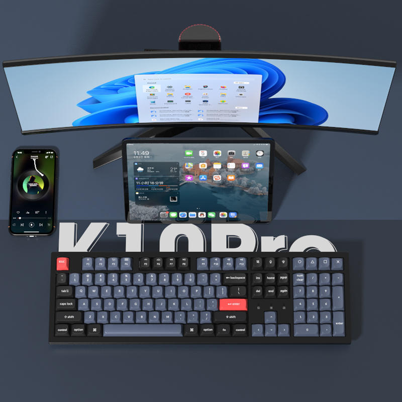 Keychron 推出 K10 Pro 机械键盘：支持QMK/VIA改键、 108键布局