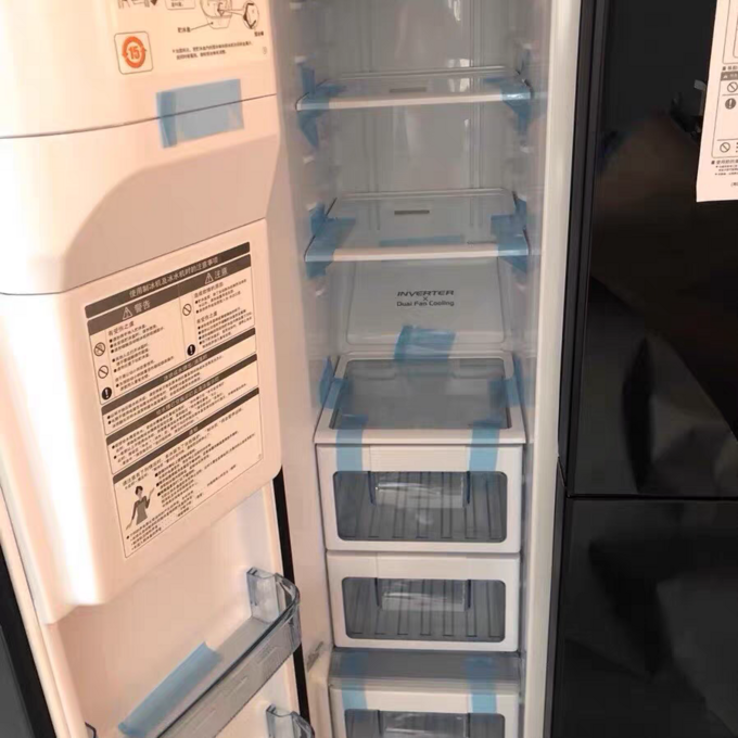 日立对开门冰箱
