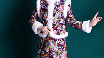 女童旗袍冬款加厚加绒长袖儿童拜年服宝宝新年装改良棉服洋气唐装