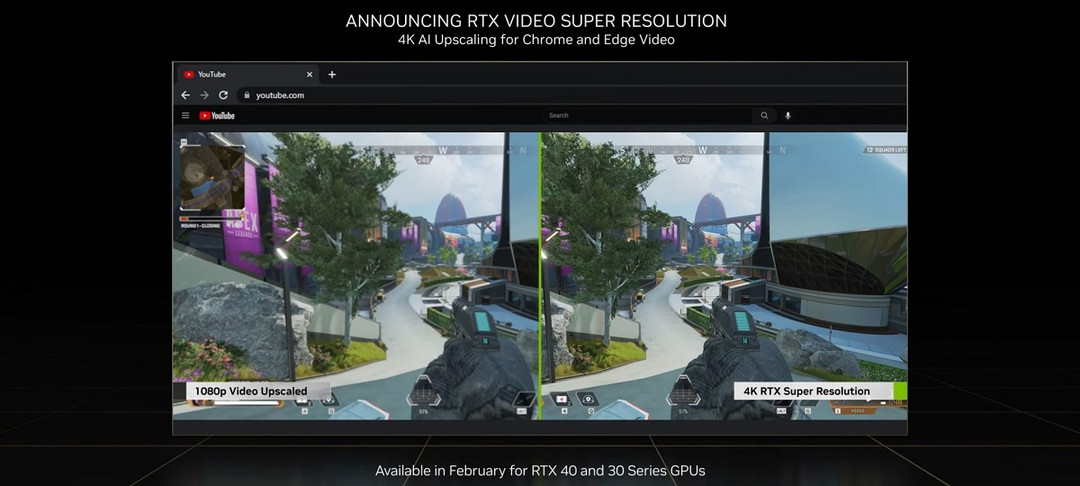 英伟达发布 531.18 新驱动：支持 RTX VSR 视频超分辨率技术