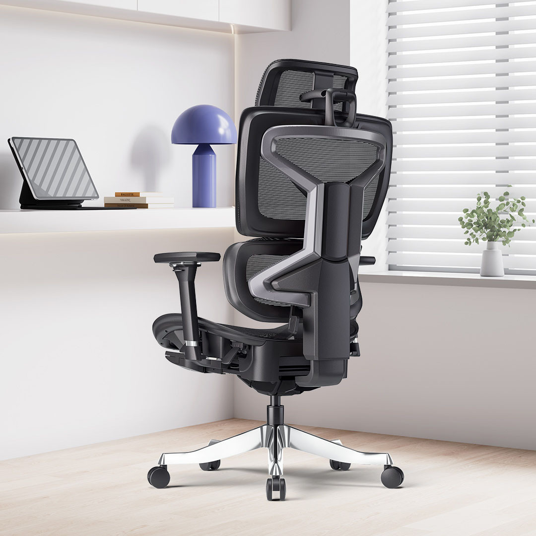 小米有品双背联动工学椅，3D头枕调节+7cm升降椅背，线控自适应底盘+5cm坐深可调