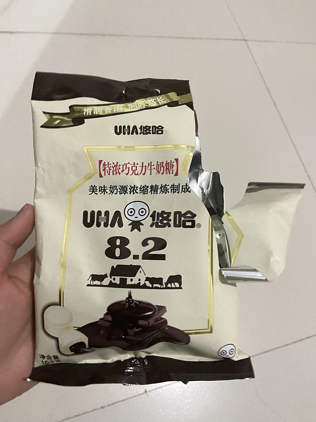 悠哈牛奶糖，巧克力味道的永远的神！