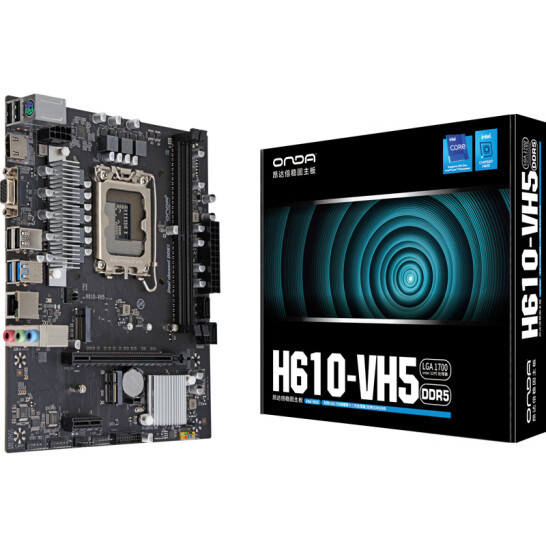 昂达推出 H610-VH5-B 主板：双通道DDR5、兼容12/13代酷睿