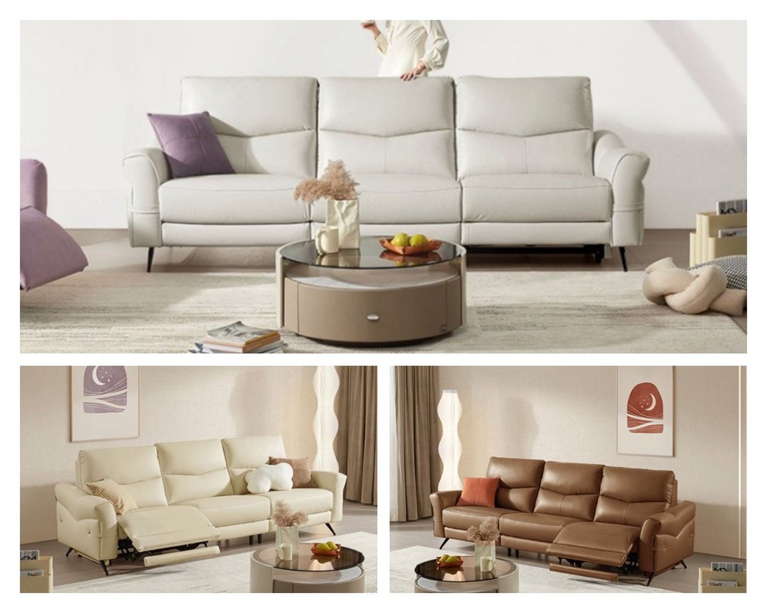 顾家又出潜力新品沙发，奶油风+大坐深+真皮+电动功能，一应俱全！