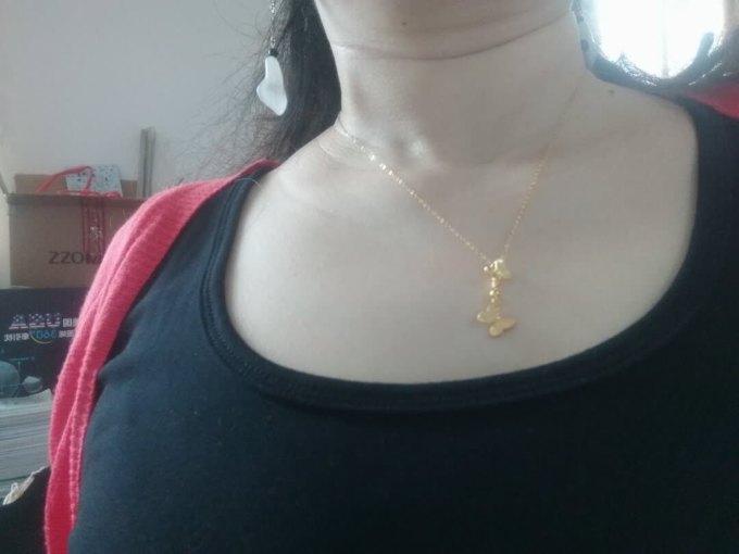 六福珠宝黄金吊坠