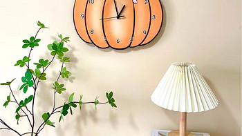 可爱南瓜猫咪创意卡通静音装饰挂墙钟表客厅餐厅工作室挂钟时钟表