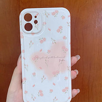 夏日粉色小碎花适用苹果13手机壳